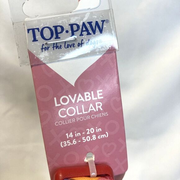 Top Paw Lovable Plaid Bowtie Collar Size Medium Multicolored Valentine Theme - Picture 2 of 10